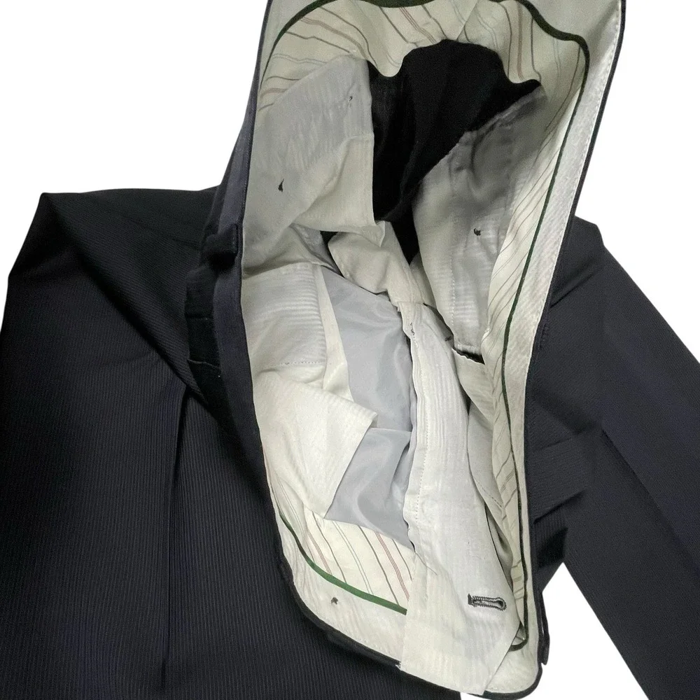Lauren Ralph Lauren‎ 100% wool Navy Pinstrip Suit Jacket 40R Pants size 34/30