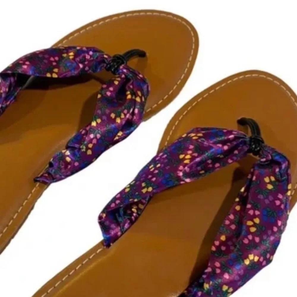 Matilda Jane Purple‎ Brilliant Daydream Toes in the Sand Sandals  Sz 7 NWT