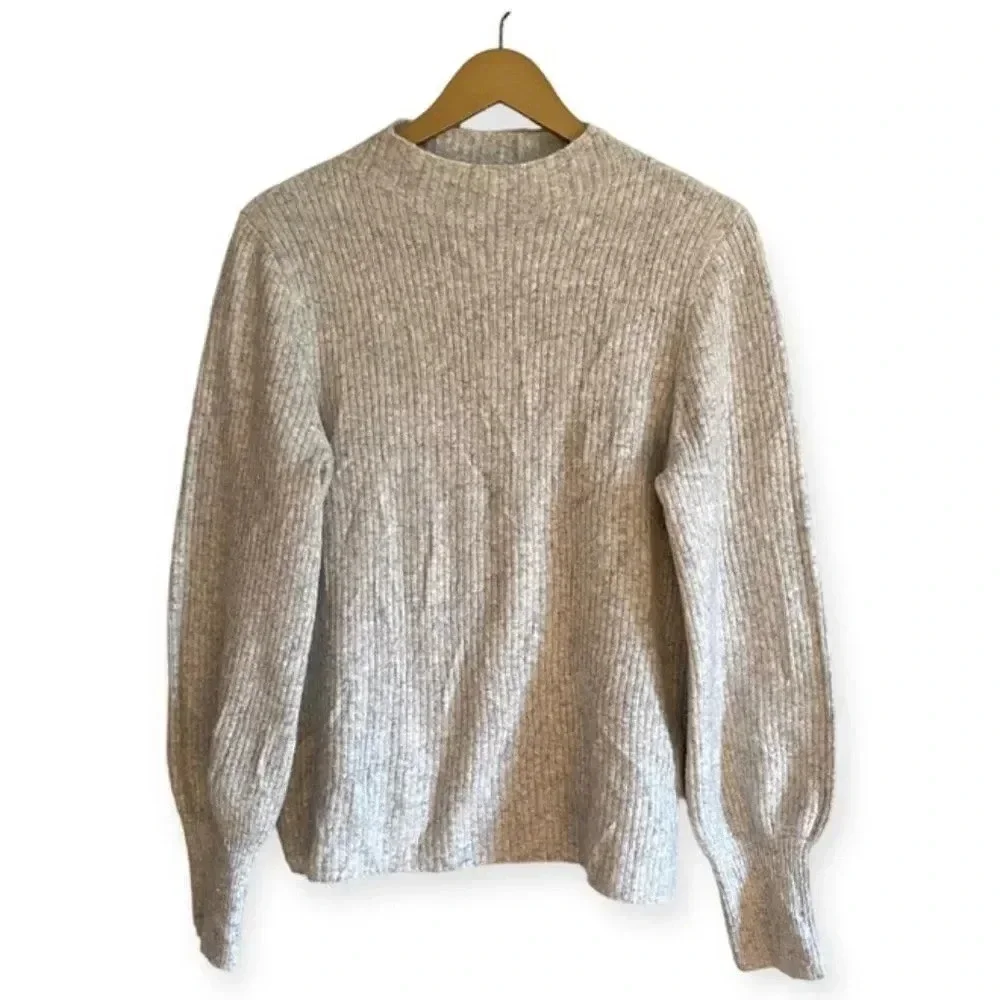 J. Crew Wool Blend Ribbed Sweater