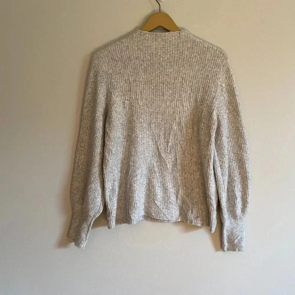 J. Crew Wool Blend Ribbed Sweater