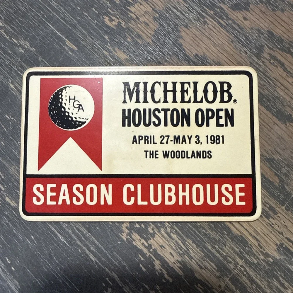 Michelob Houston Open 1981 Season Clubhouse Badge‎ The Woodlands, TX