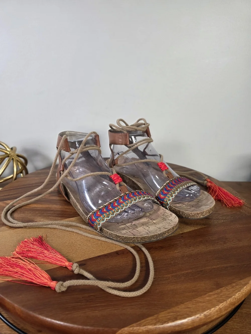 Circus by Sam Edelman Kerri Boho Gladiator Lace-Up Sandals Festival Size 8.5