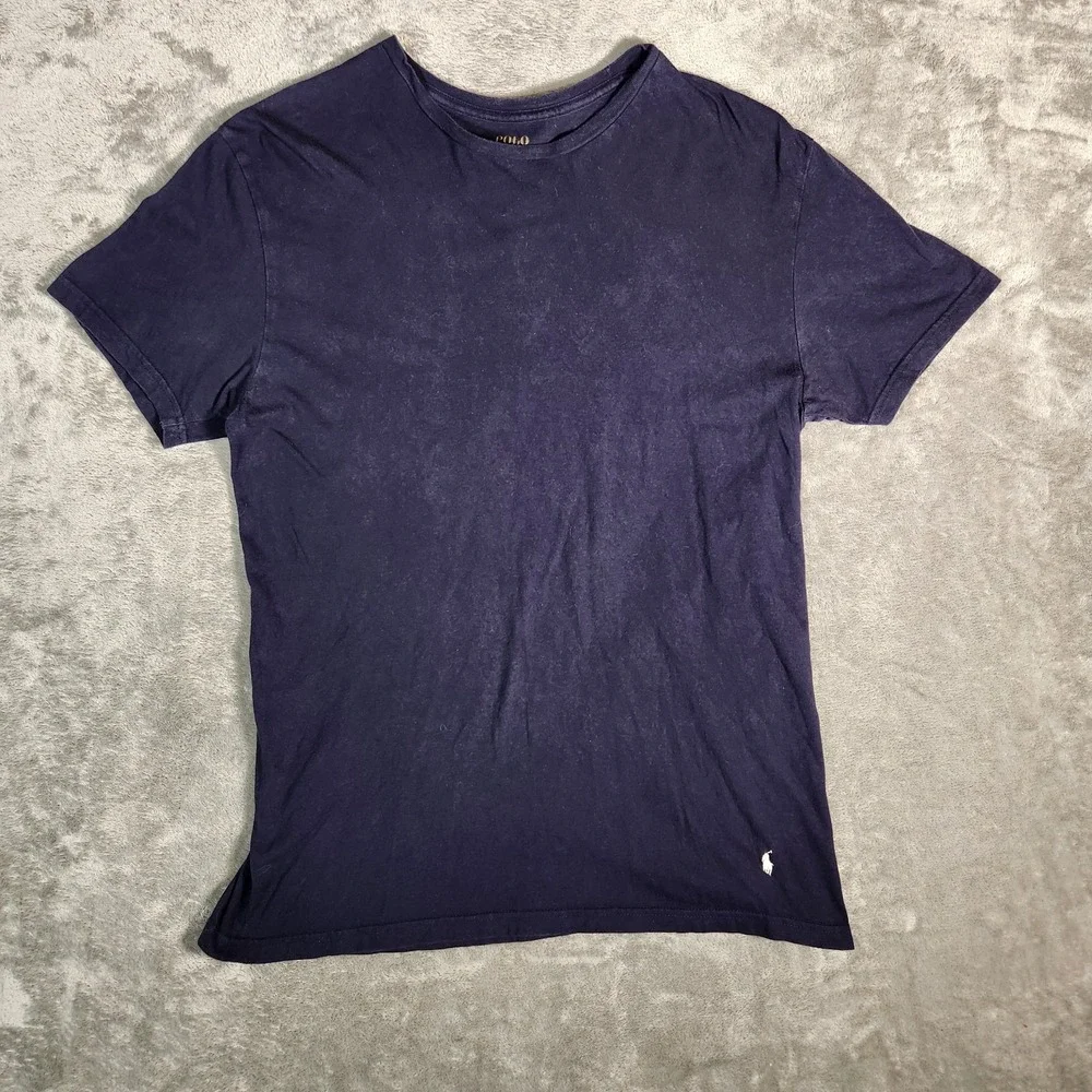 Polo Ralph Lauren Tee Shirt Men's Large Blue Crew Neck Short Sleeve Pony‎