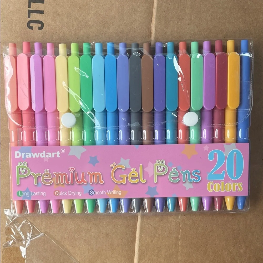 Drawdart Premium Retractable Gel Pens 20 Pack‎