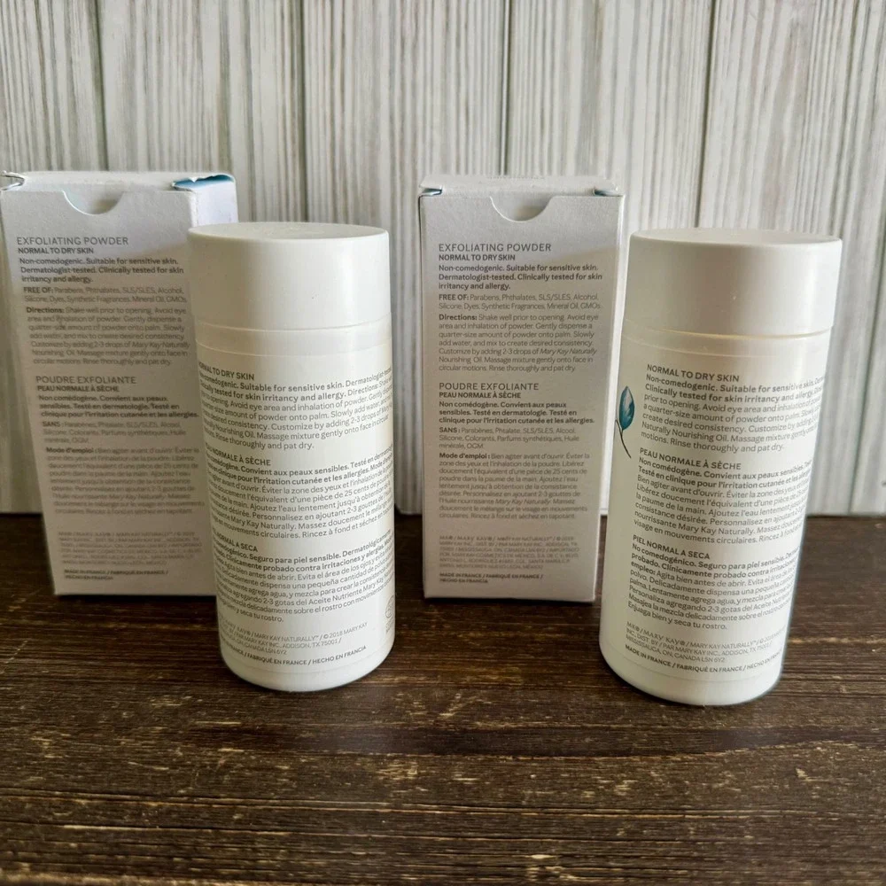 Lot of 2 Mary Kay Naturally Exfoliating Powder 2.64 oz 74g Each New Boxed