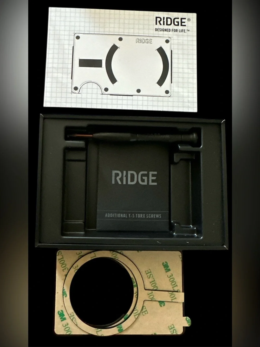 The Ridge Wallet - Gunmetal MagSafe Wallet Cash Strap