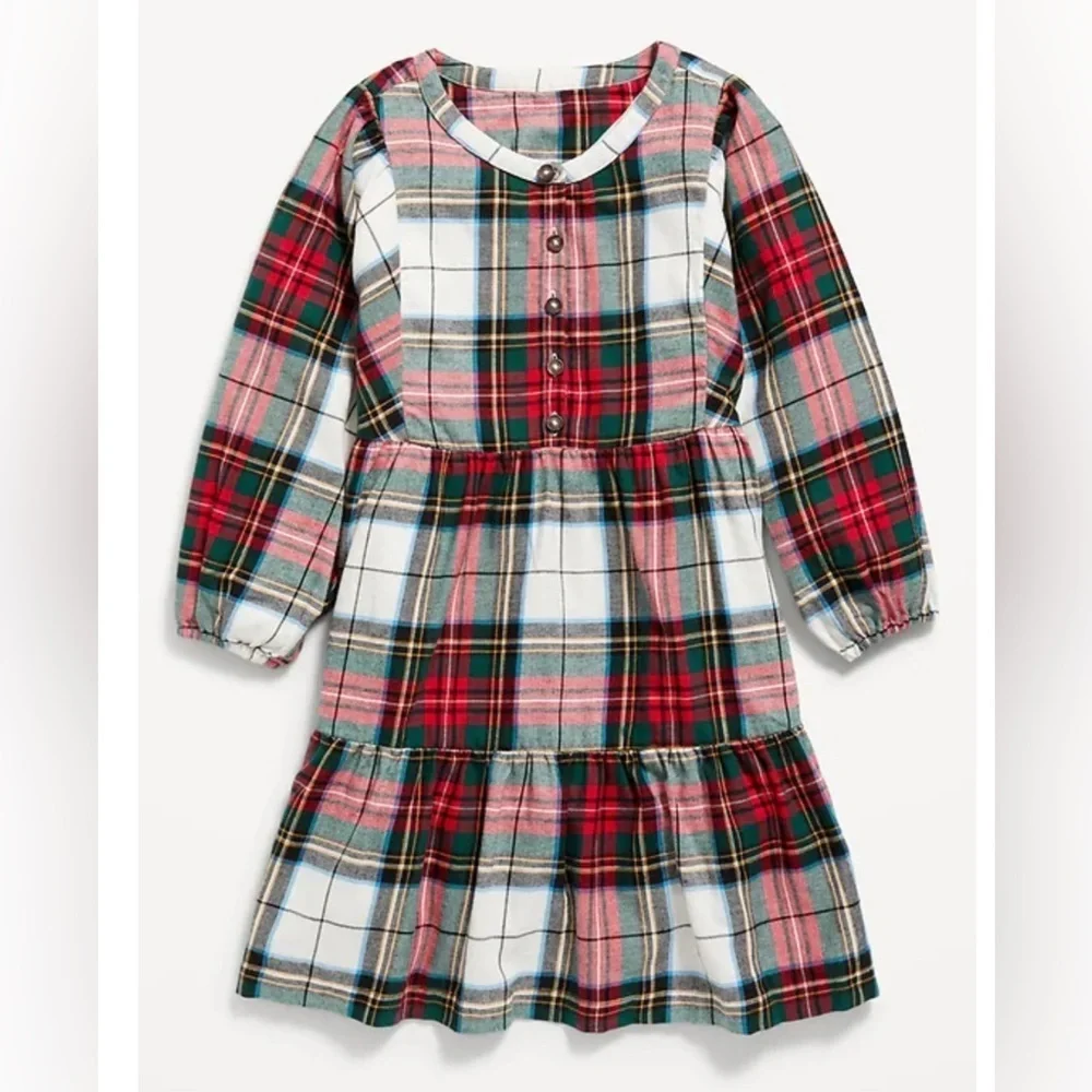 Old Navy Plaid Kids Dress - Red, Green, White