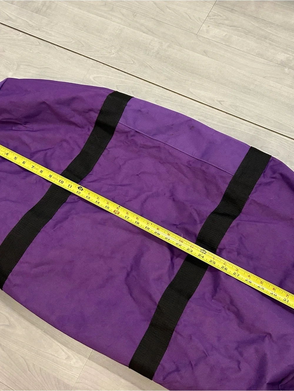 Vtg Llama Locomotor XXL Purple Duffle Bag 34” Travel Sports Equipment Gear Bag
