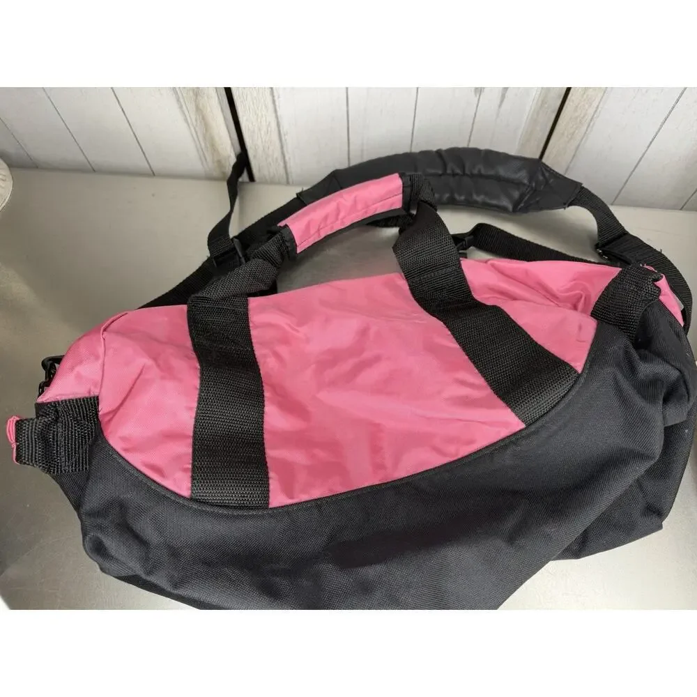 VTG LL Bean Adventure Duffle Bag Pink Medium Shoulder Strap Carry On ‘Tori’ READ