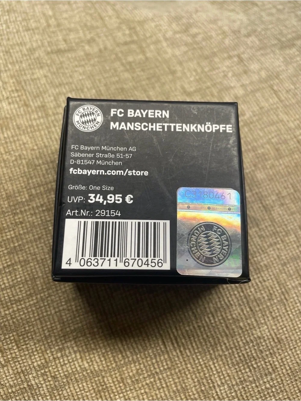 F C BAYERN MUNCHEN OFFICIAL CUFF LINKS