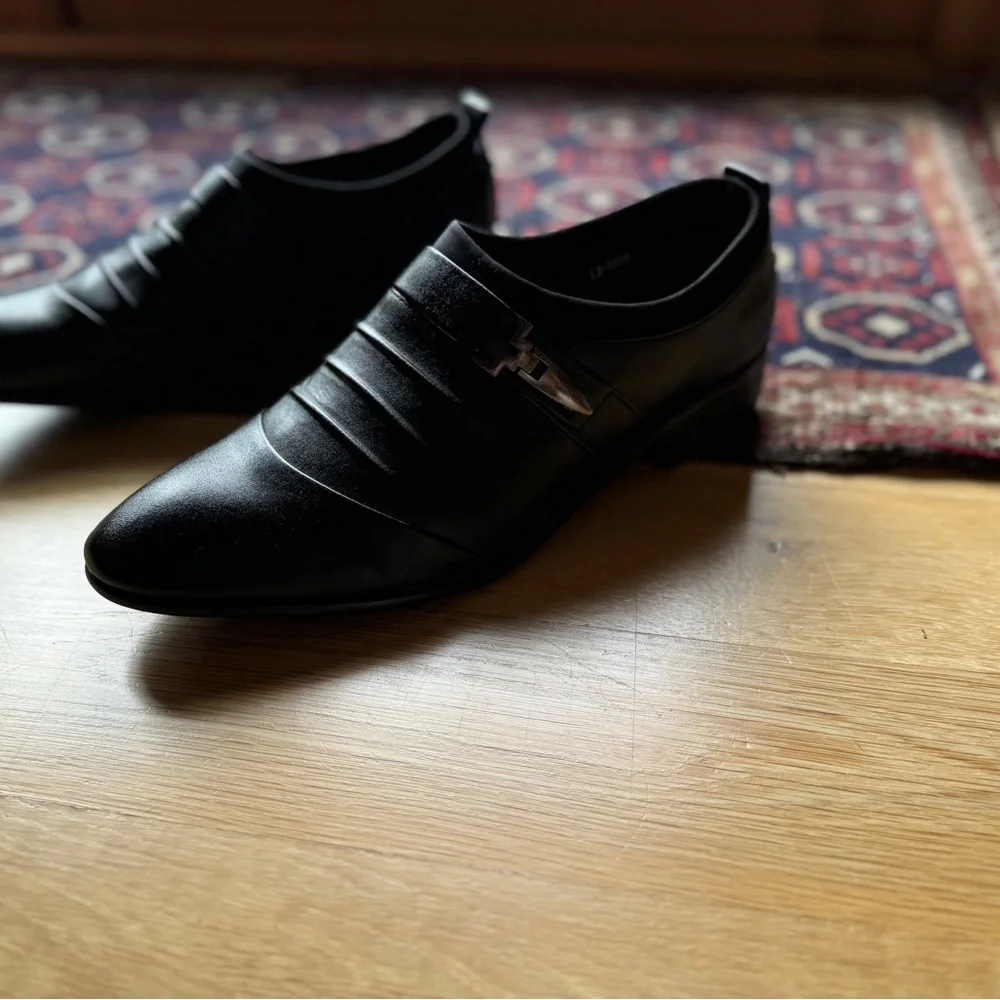 Polo Mano Dress Shoes Black Sz 47 (14) BRAND NEW Vegan Leather