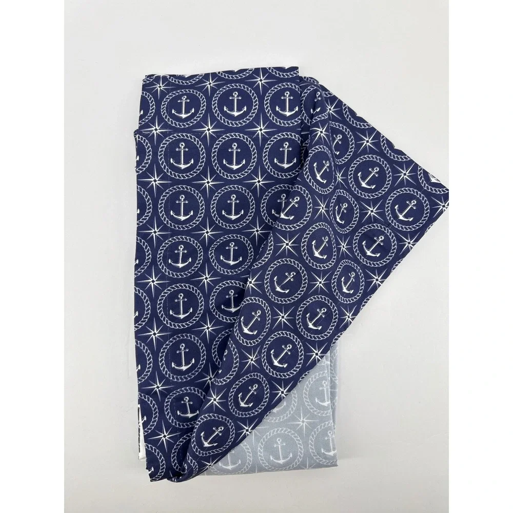 Ambesonne Nautical Anchor Window Curtains 2 Panel Set 56x95 Rod Pocket
