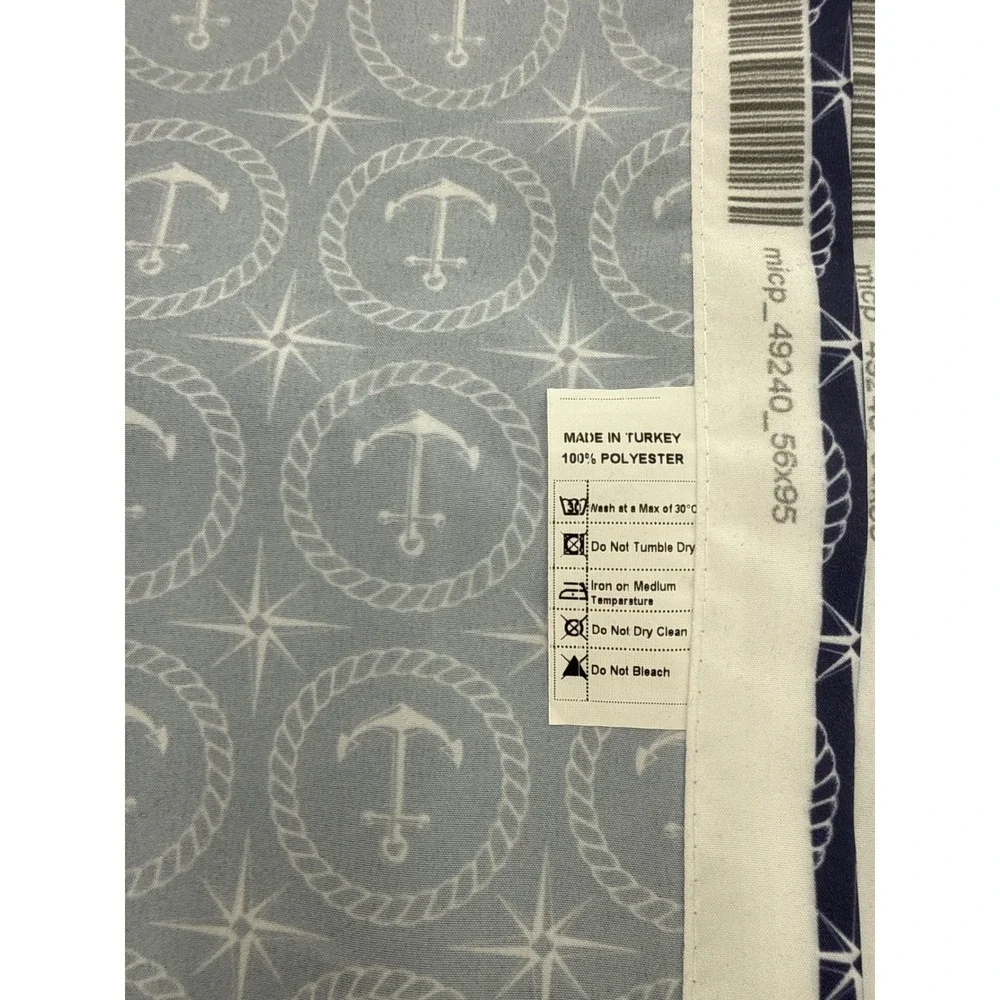 Ambesonne Nautical Anchor Window Curtains 2 Panel Set 56x95 Rod Pocket