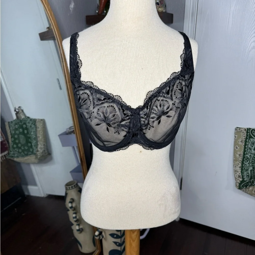 Soma Elegant Black Lace Bra