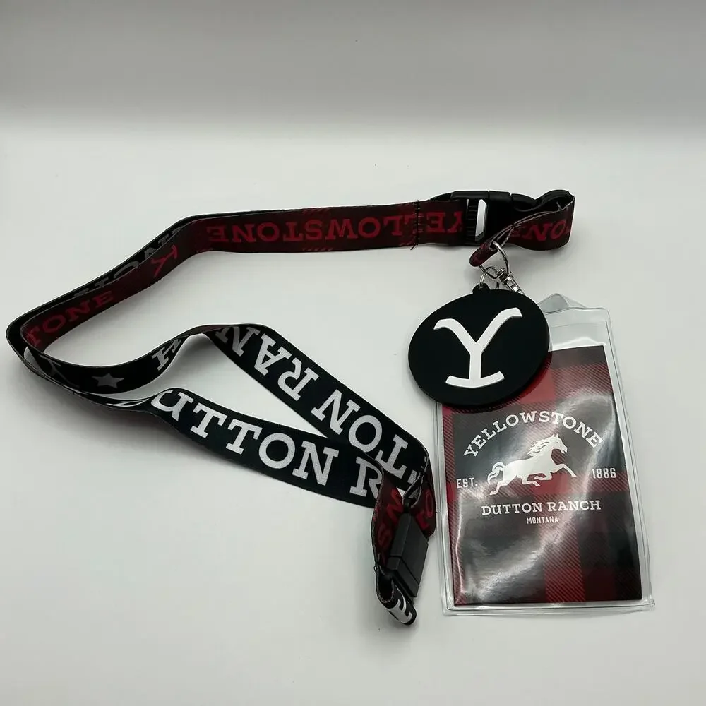 NWT - Yellowstone Dutton Ranch Lanyard Badge Holder Keychain