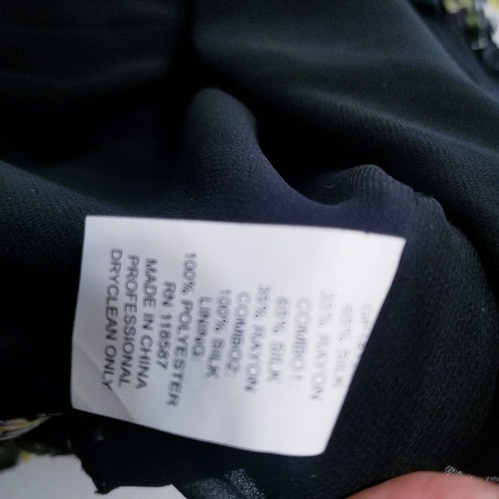 NEW Jason Wu Grey | Painted Floral Silk Chiffon dress 2‎