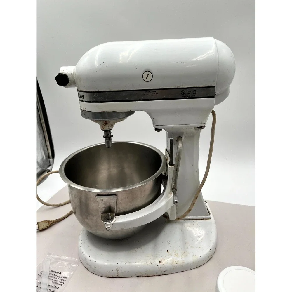 Vintage KitchenAid Hobart K5-A Electric Standalone Mixer 5qt White 300W