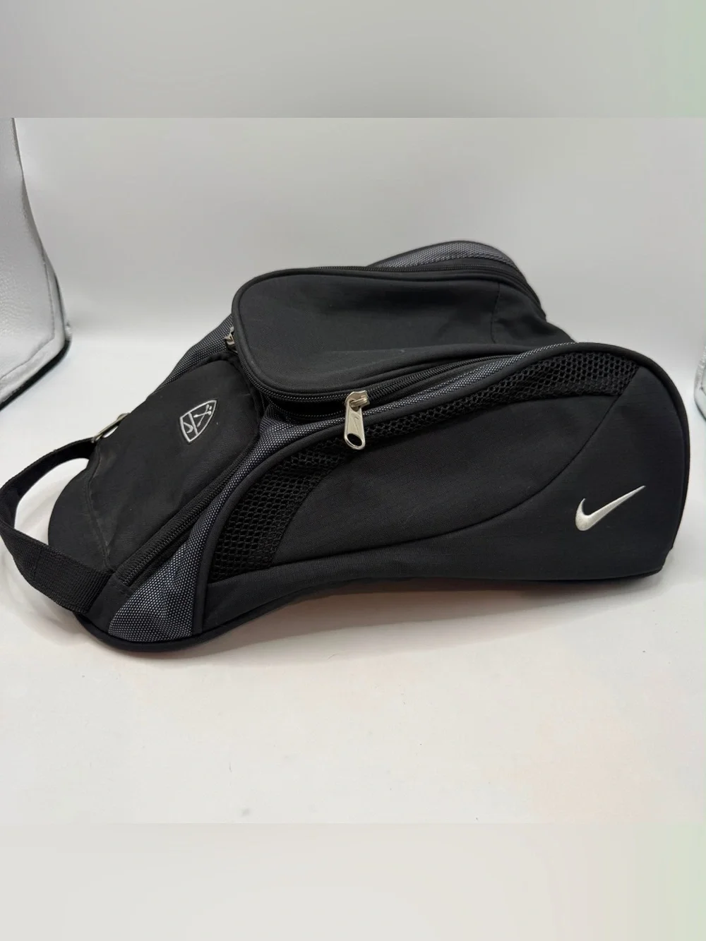 Nike Golf Shoe Bag Black Gray Travel Carry Case Organizer TG0022