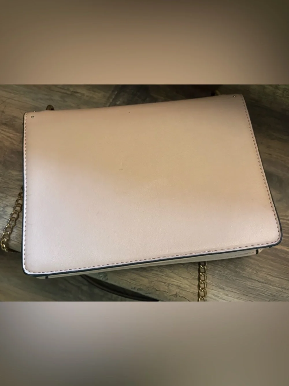 Pale Pink Chain Crossbody Bag