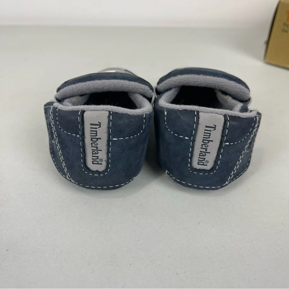 Timberland Infant Crib Shoes Blue Rhino Soft Sole Leather Size 2