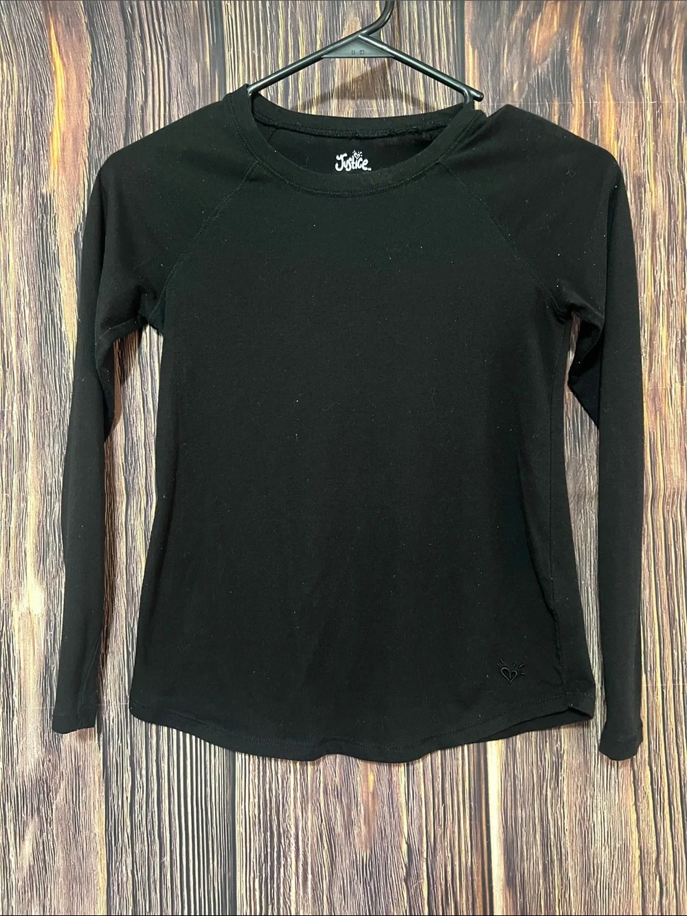 Justice Black Girls' Tee-Size 10