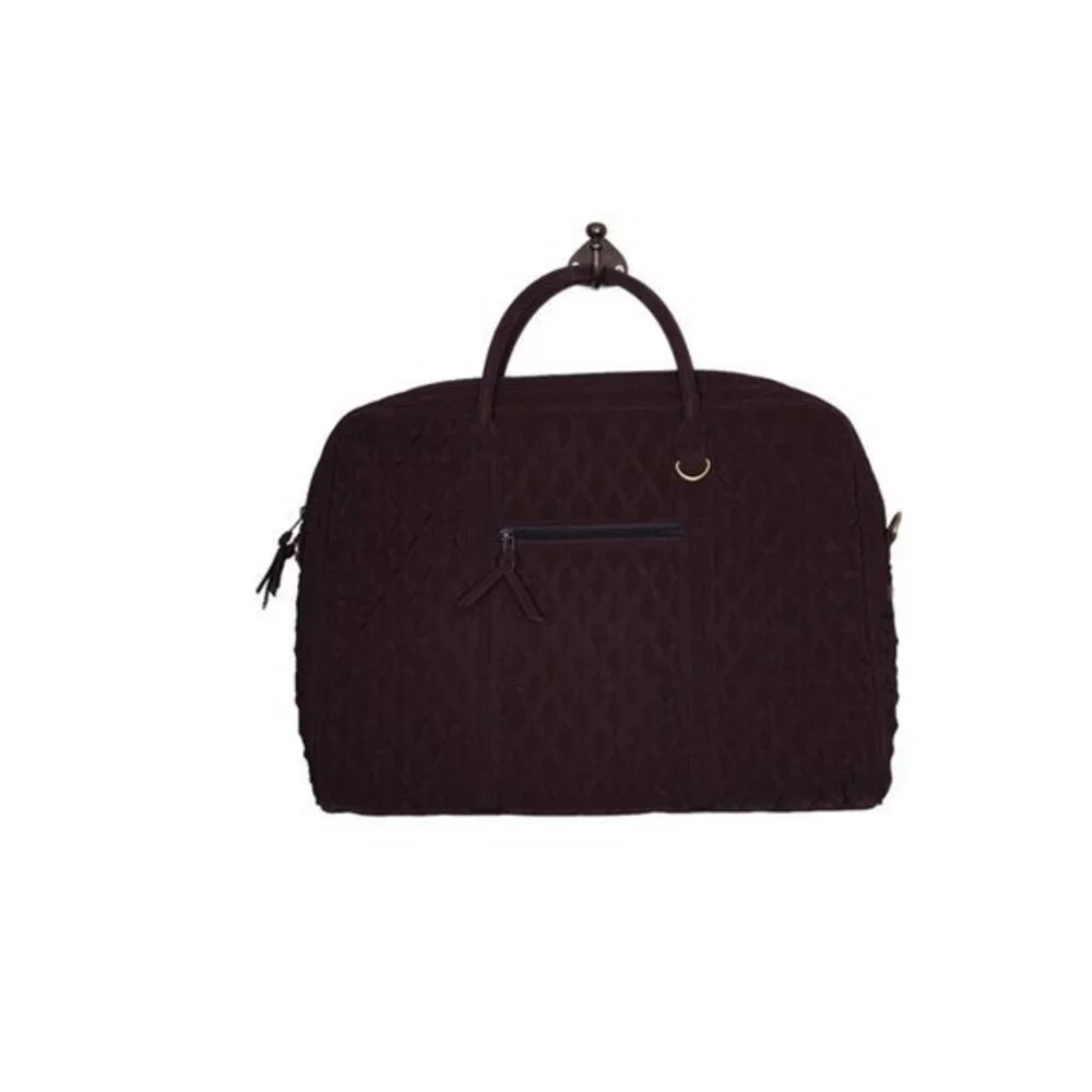 Vera Bradley Quilted Brown‎ Microfiber Computer Laptop Bag Commuter Briefcase