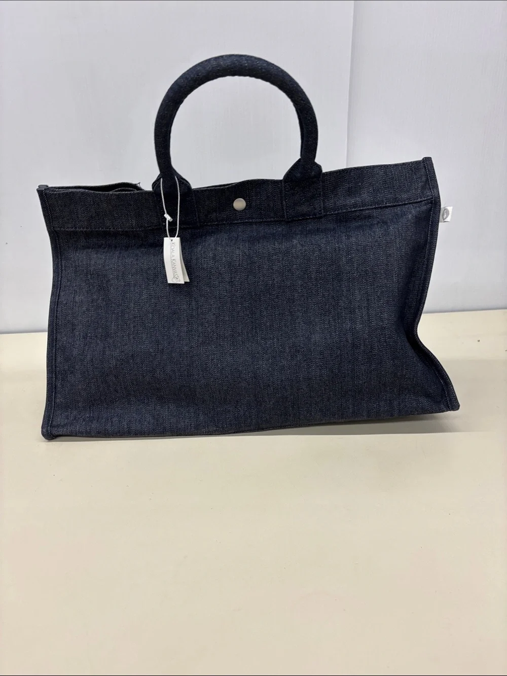 Men's Dark Denim Briefcase Tote - Classic Navy NWT