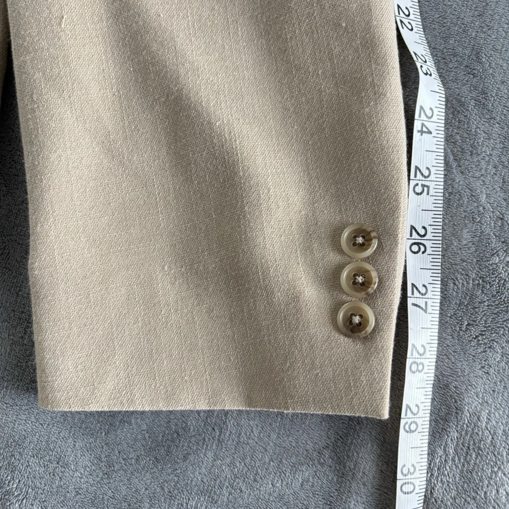 Alan Flusser Men's Sport Coat‎ Blazer Beige Two Button Classic Casual 46L