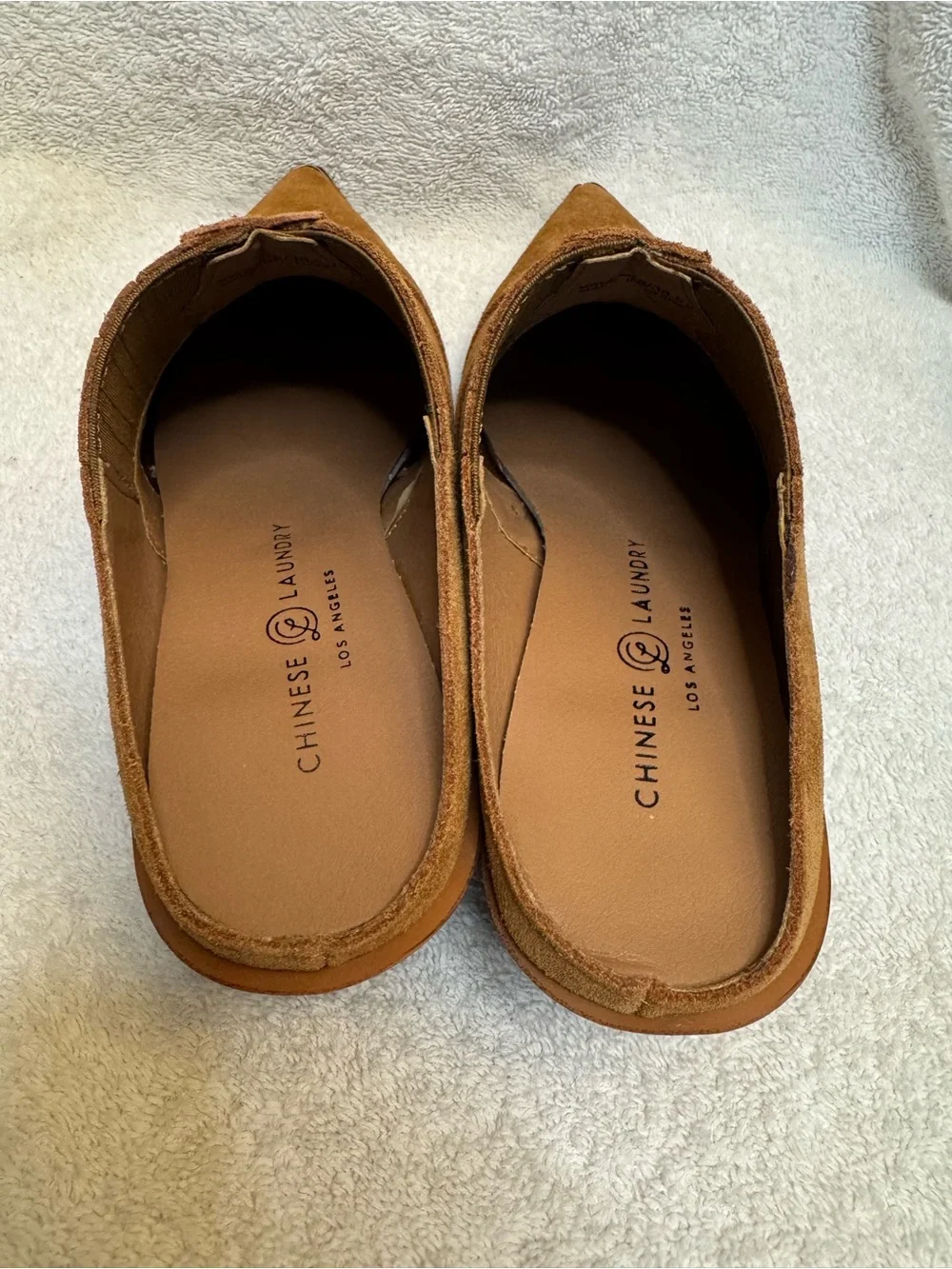 Chinese Laundry Marishka Western Suede Mules Tan 8 NIB New In Box Metal Toe Boho