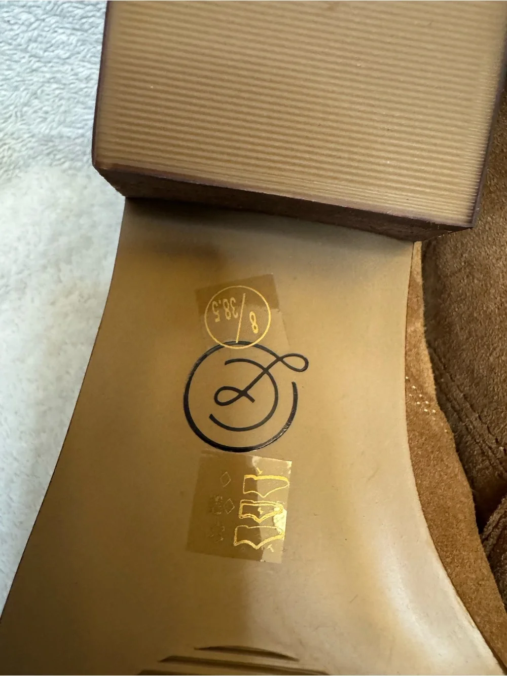Chinese Laundry Marishka Western Suede Mules Tan 8 NIB New In Box Metal Toe Boho