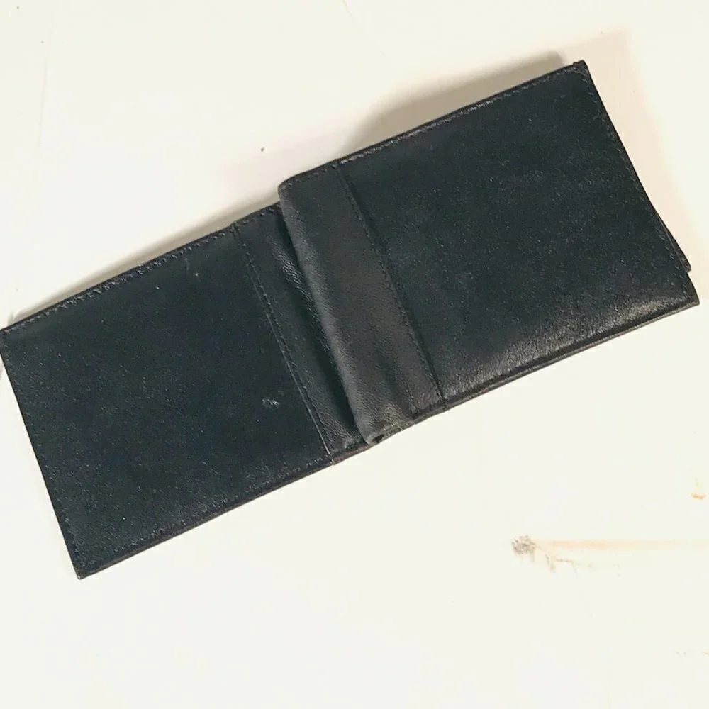Black Genuine Leather Mens Wallet
