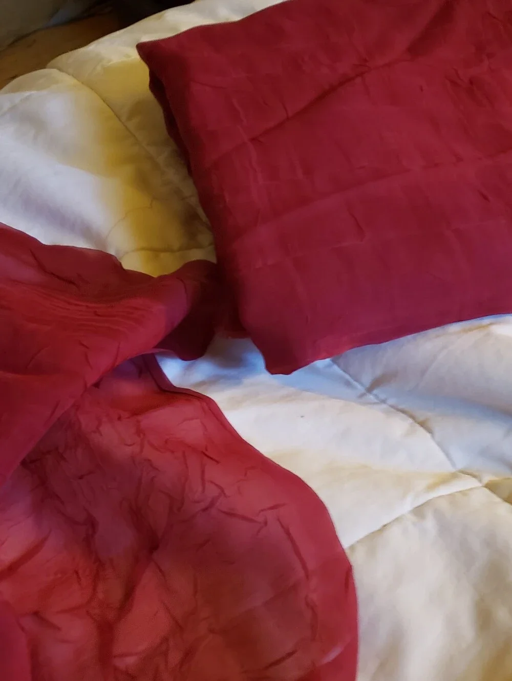 Maroon Sheer Crushed Fabric 5 Yards  - Lightweight Drapery