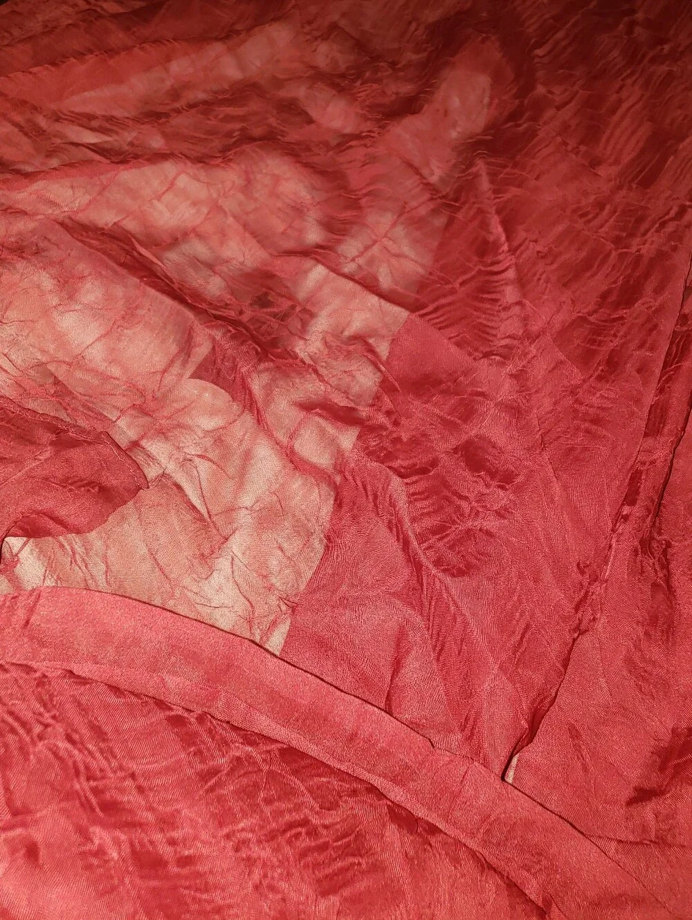 Maroon Sheer Crushed Fabric 5 Yards  - Lightweight Drapery