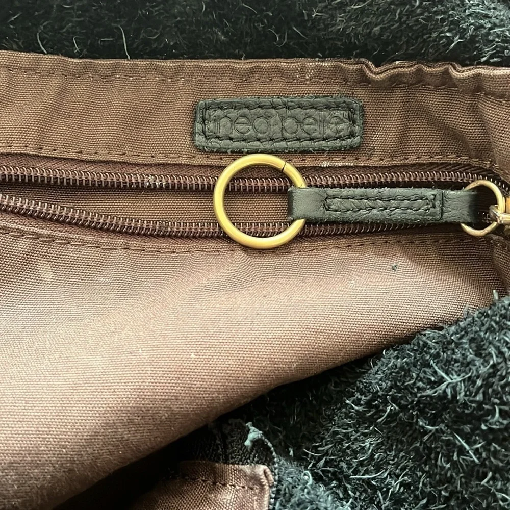 LINEA PELLE HUNTER TOTE black with camel