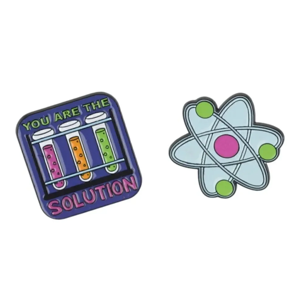 U Style Backpack Pins, Multicolor Science/Chemistry Theme, Set of 2