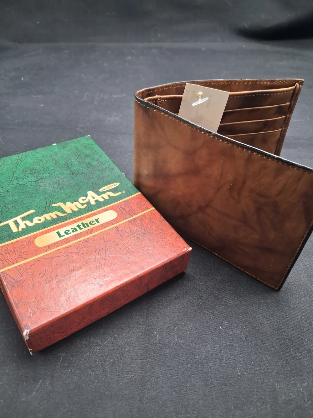 Thom McAn Brown Leather Bi-Fold Wallet
