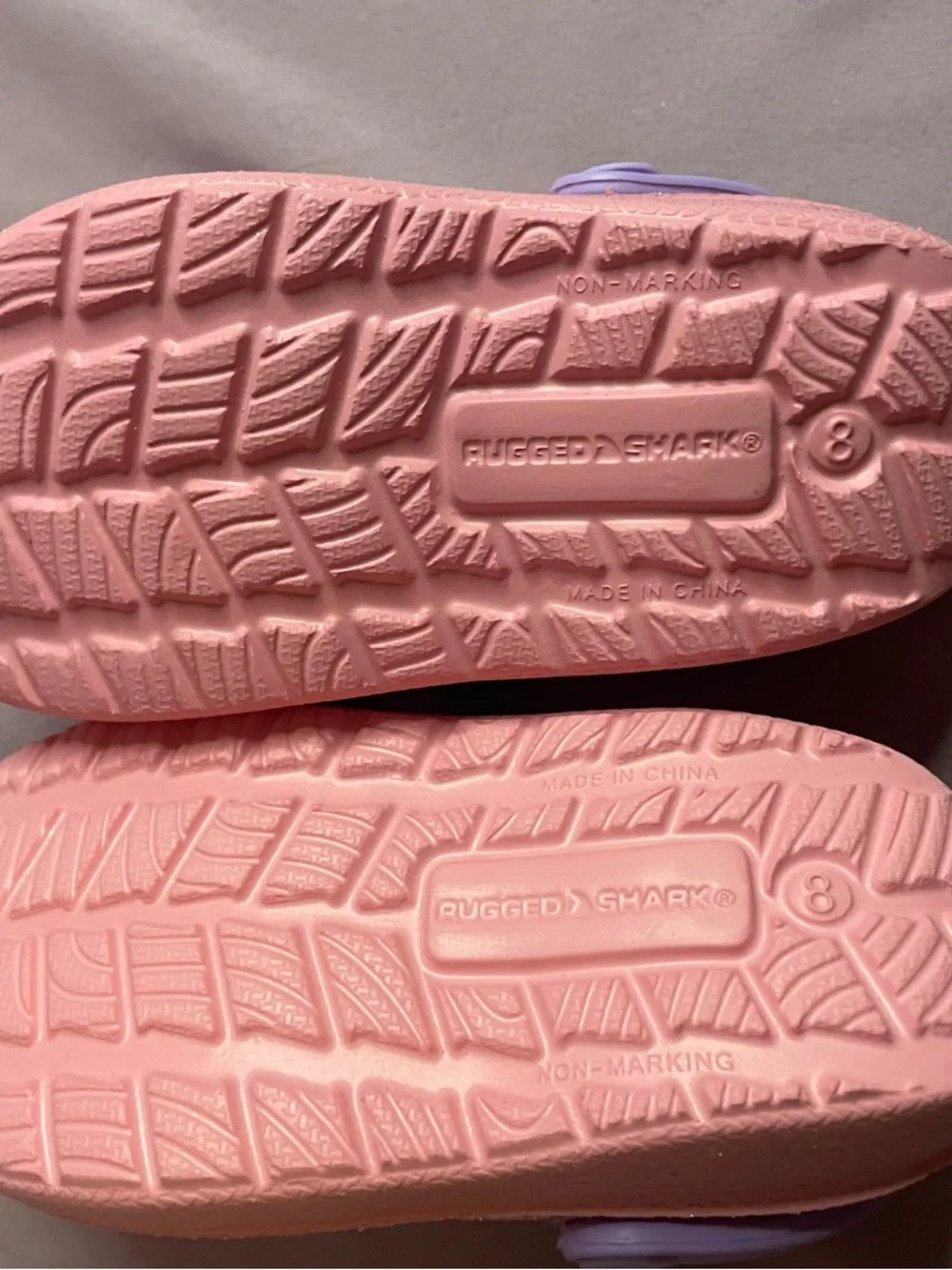 Rugged shark Kids Pink sparkling Slip-On Water Shoes