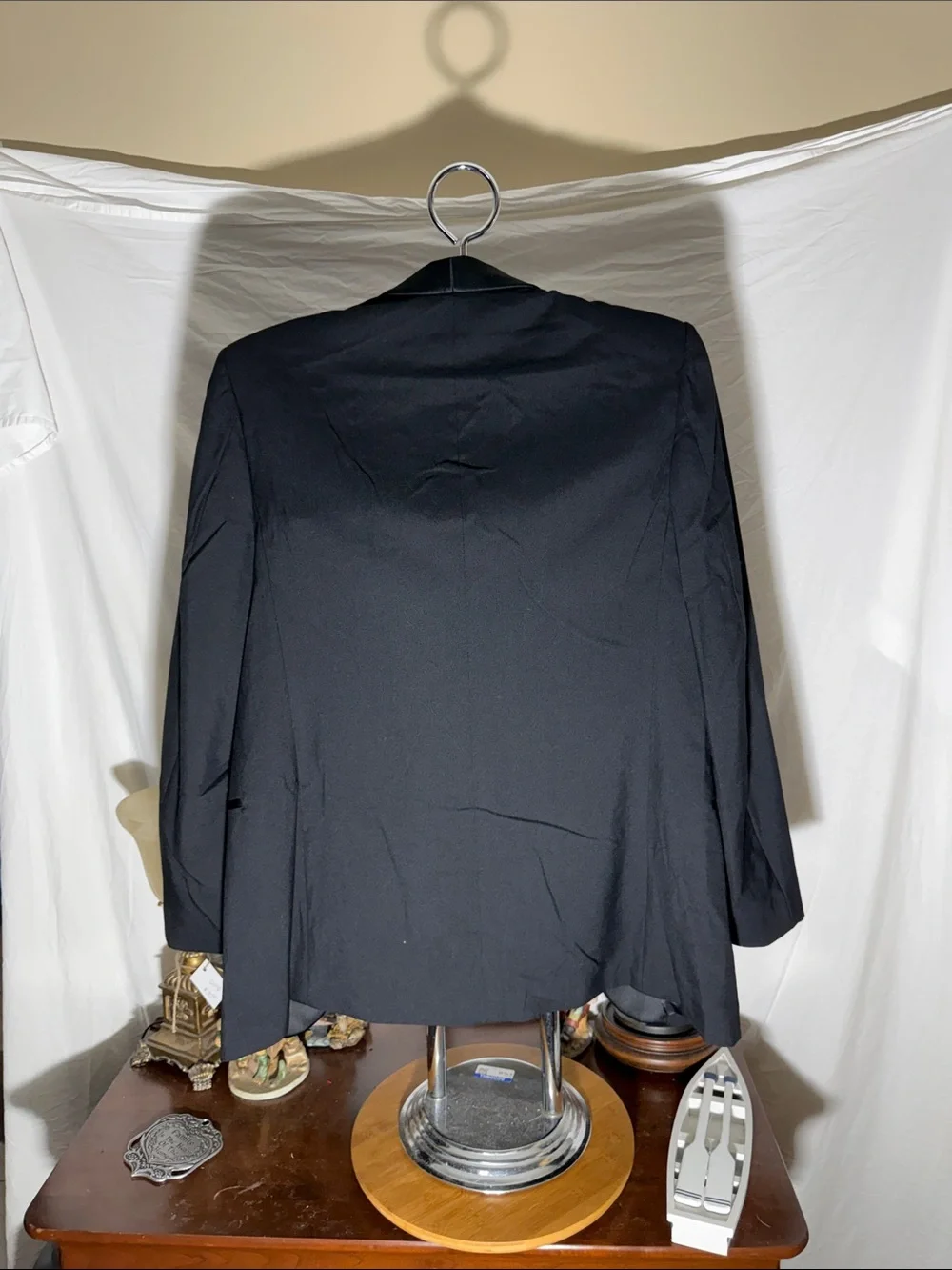 Men's Black Satin Shawl Collar Tuxedo Jacket