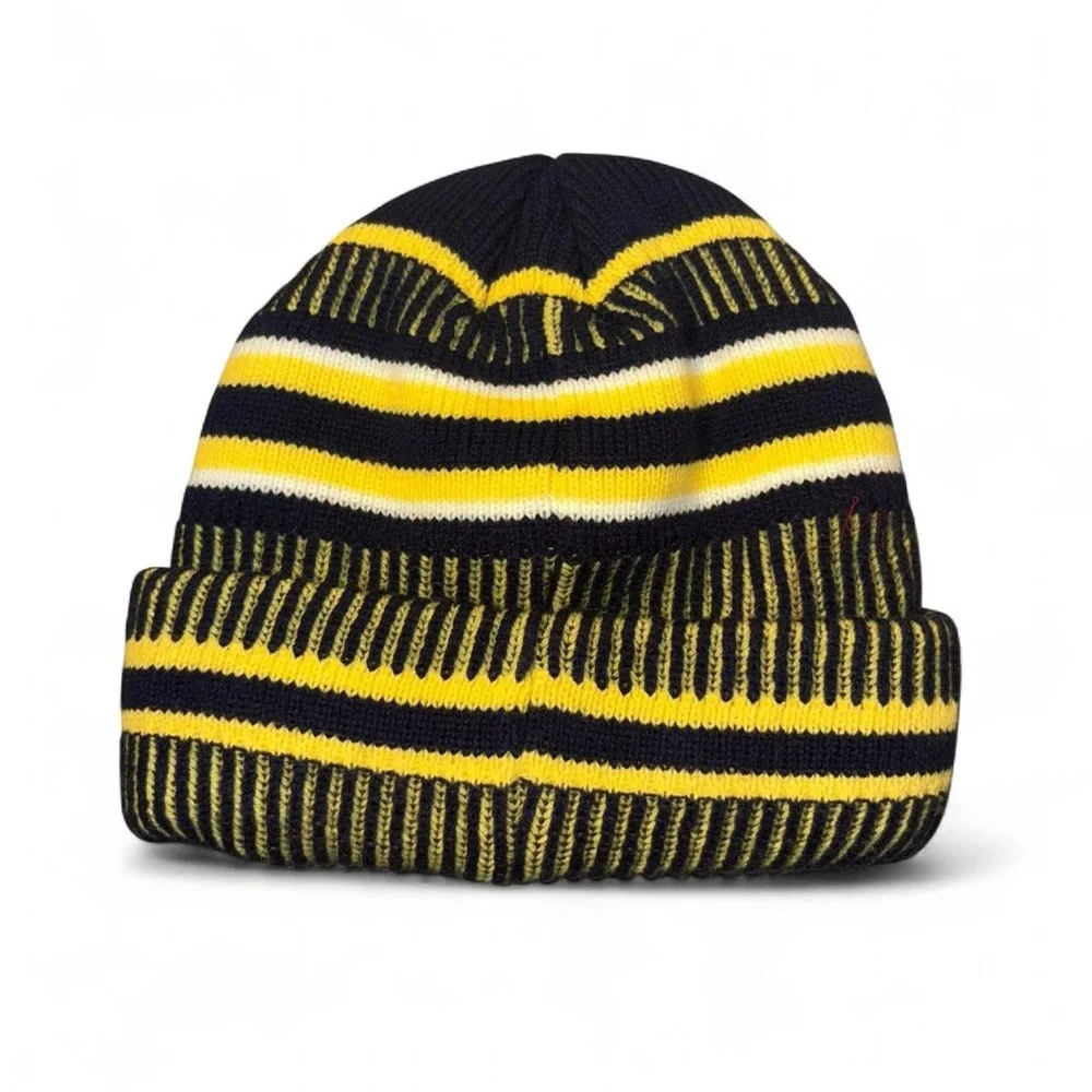 Striped Michigan Beanie