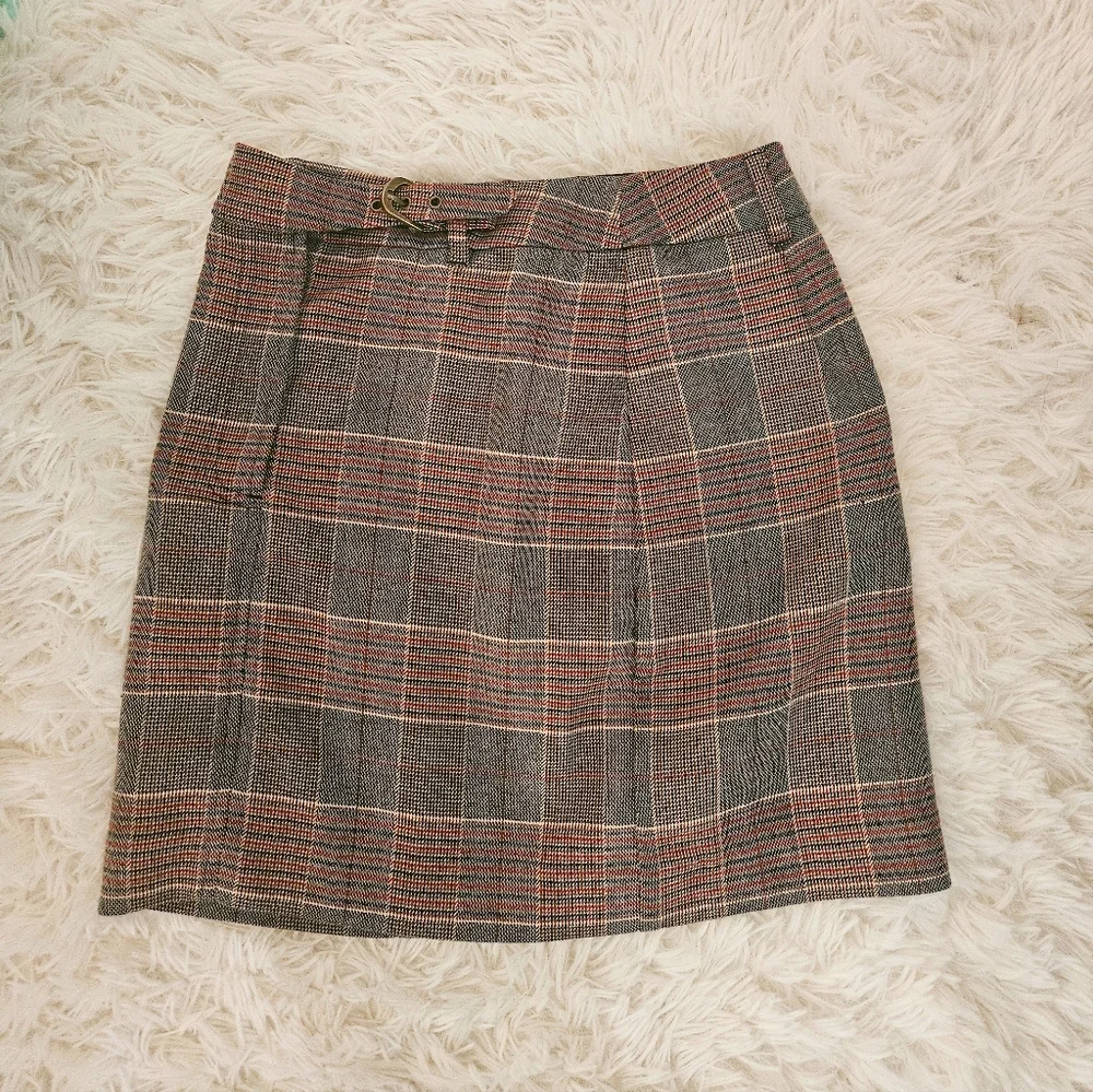 J.ING Lara Grey High-Waist Mini Plaid Skirt - XS / Grey – Matching Set Option