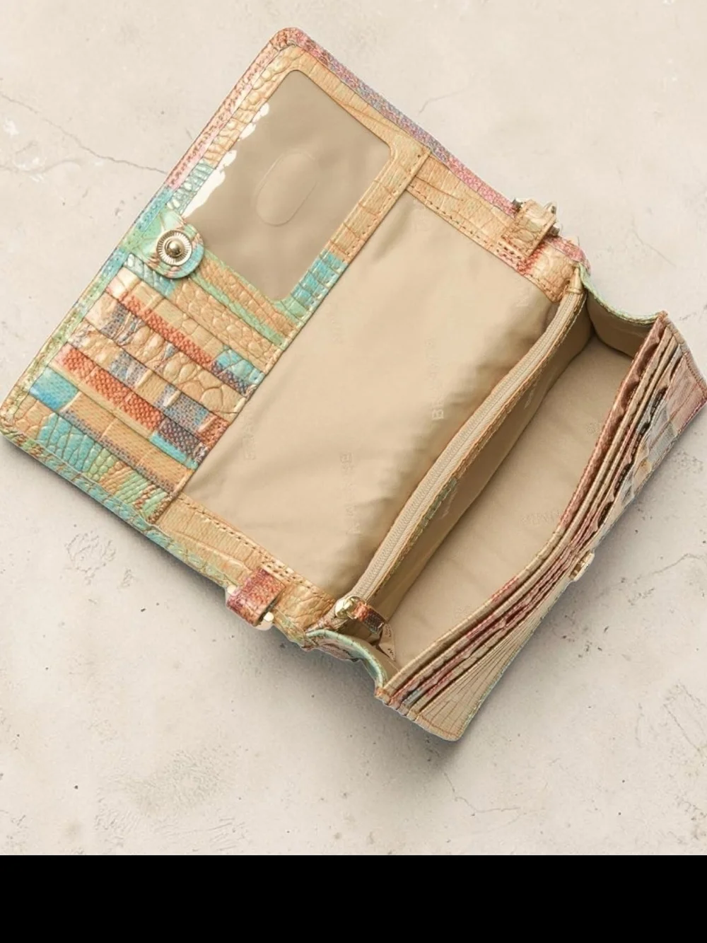 Nwt Brahmin Multicolor Leather Crossbody Wallet And BRAHMIN CONDITIONER.