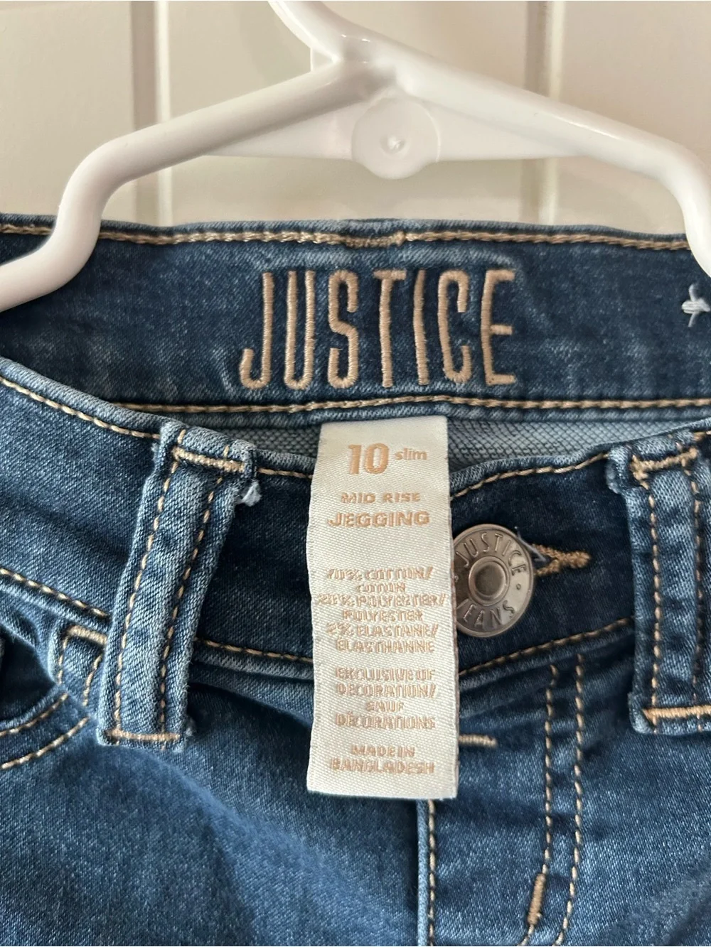Justice Dark Blue Skinny Jeans for Girls
