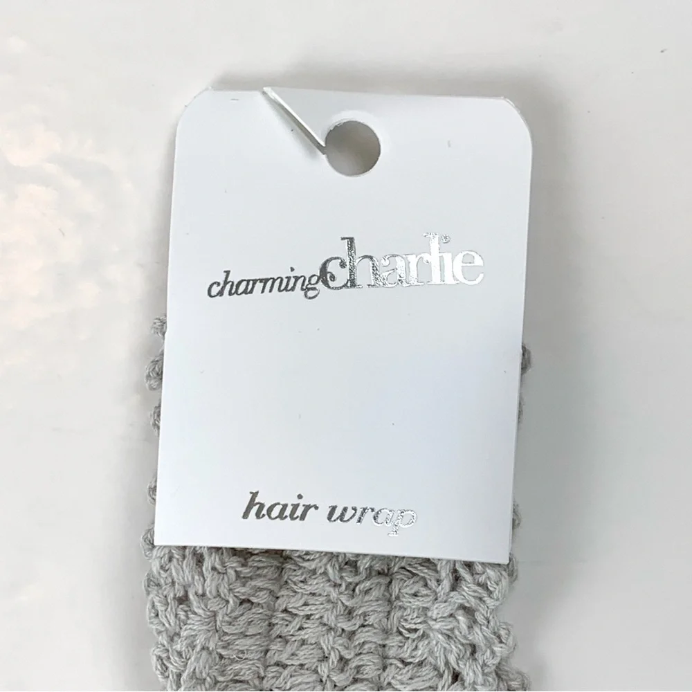 Charming Charlie gray crochet