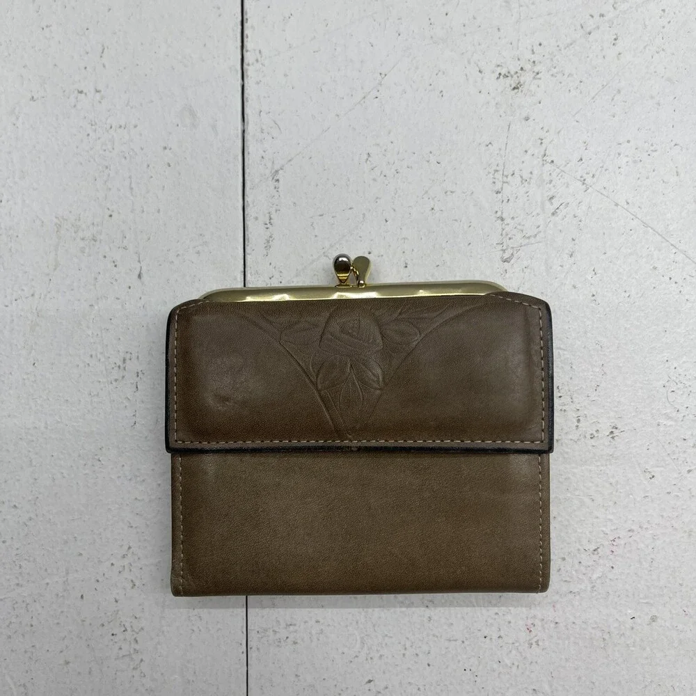 Vintage Rolfs American Classic Brown Cowhide Bi Fold Coin Pouch Wallet