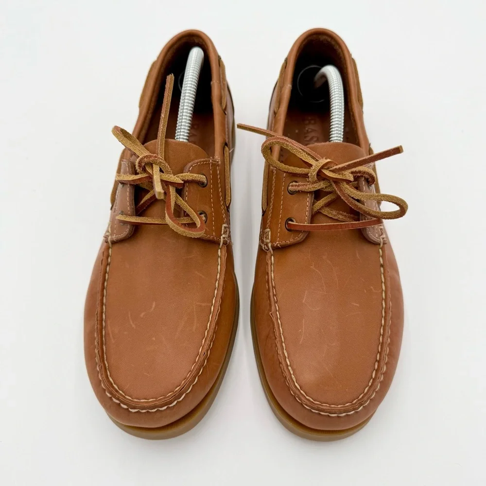 Bass‎ Men's Brown Leather Boat Shoes