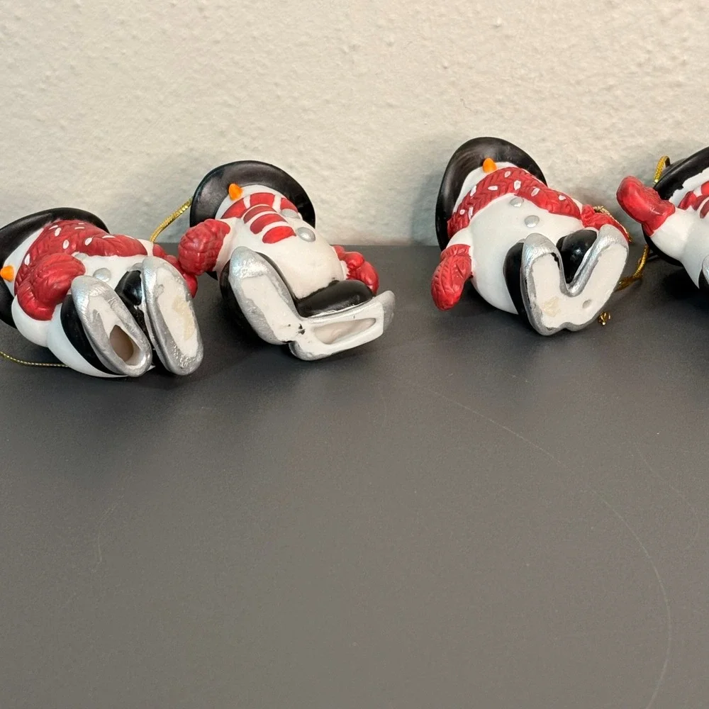 The Homemaker's Idea Co Ice Skating Snowman Ornaments Set of 6