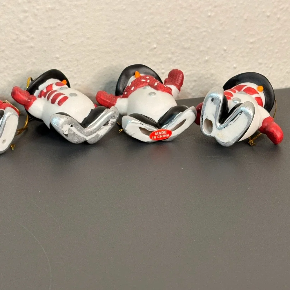 The Homemaker's Idea Co Ice Skating Snowman Ornaments Set of 6