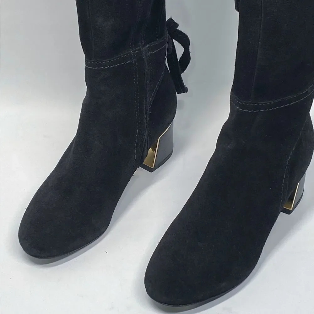 Tory Burch Over-The-Knee Ankle-Tie Boot size 5