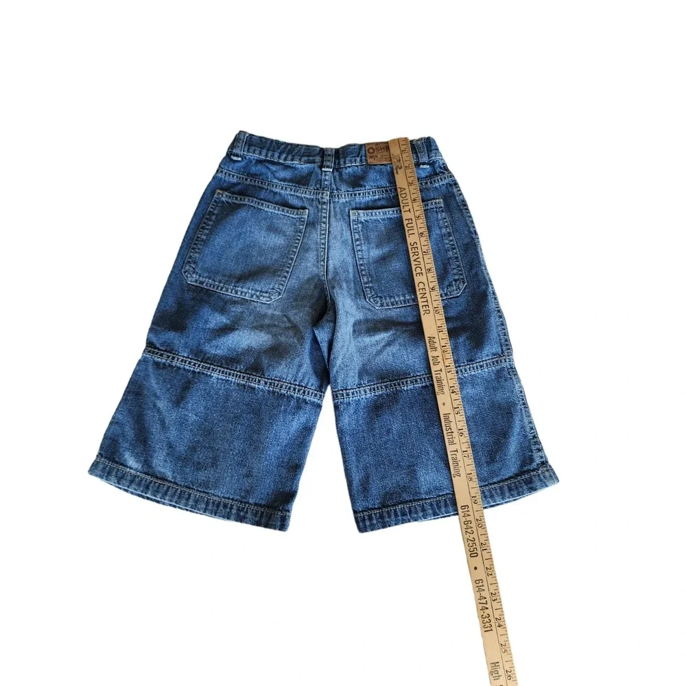 OshKosh Denim Jean Shorts Adustable Elastic Waist‎ Boy's Size 7X