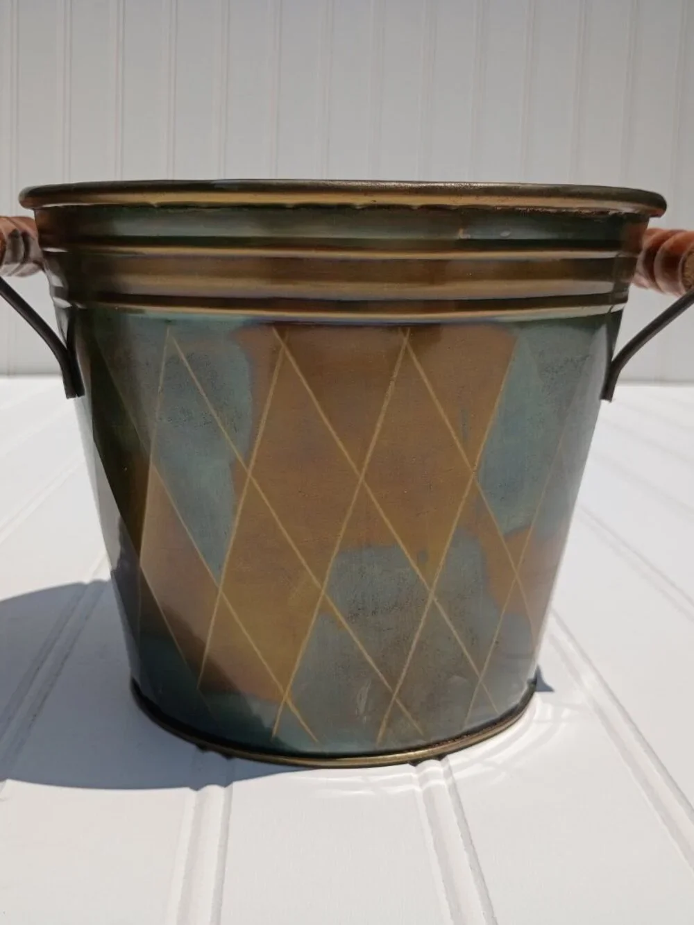 Brass Planters pair matching